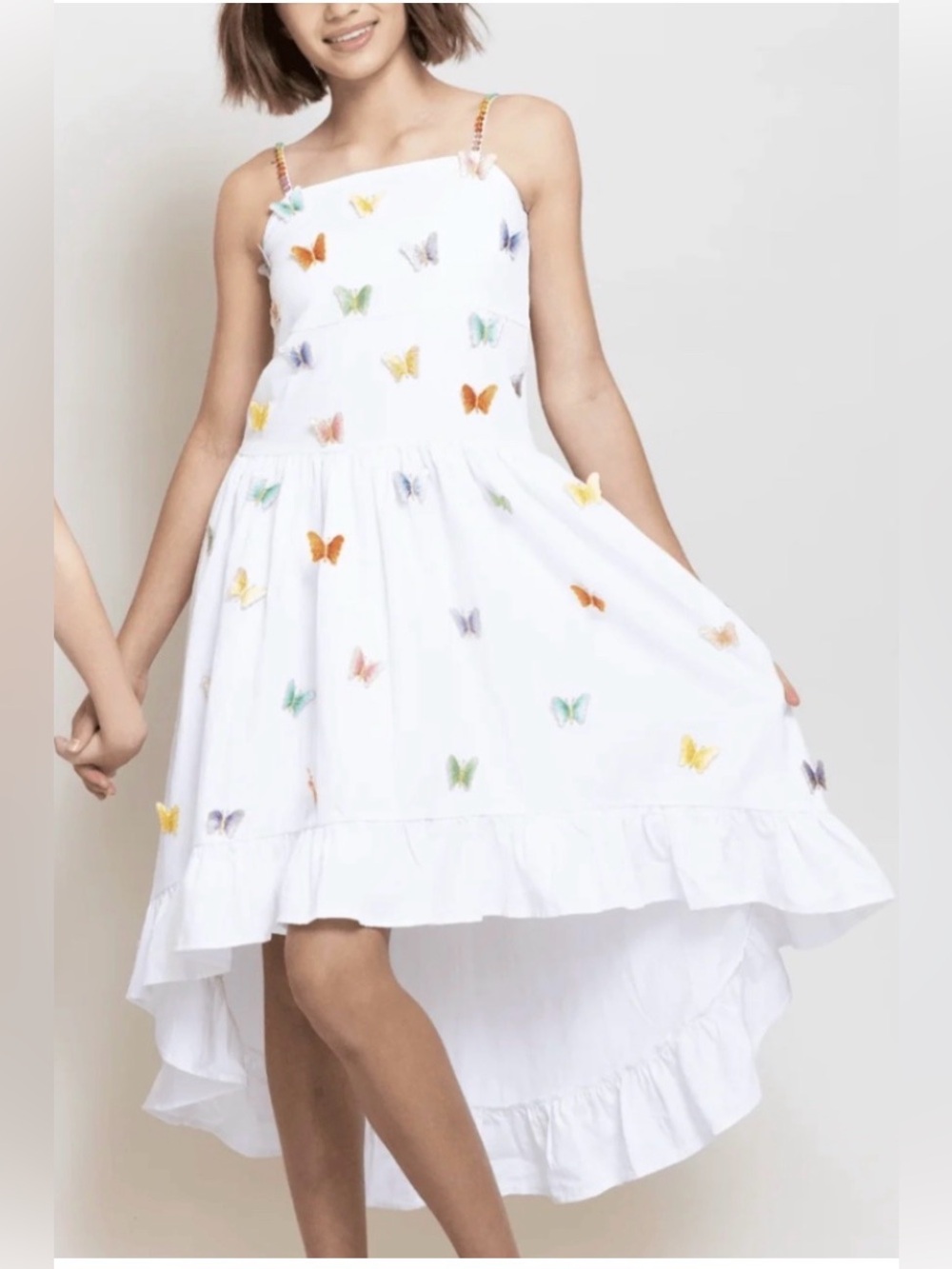Lola + The Boys 3d Rainbow Butterfly Dress EUC Size 8